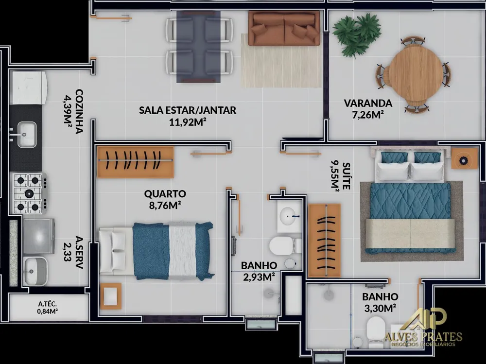 Apartamento, 2 quartos, 50 m² - Foto 14