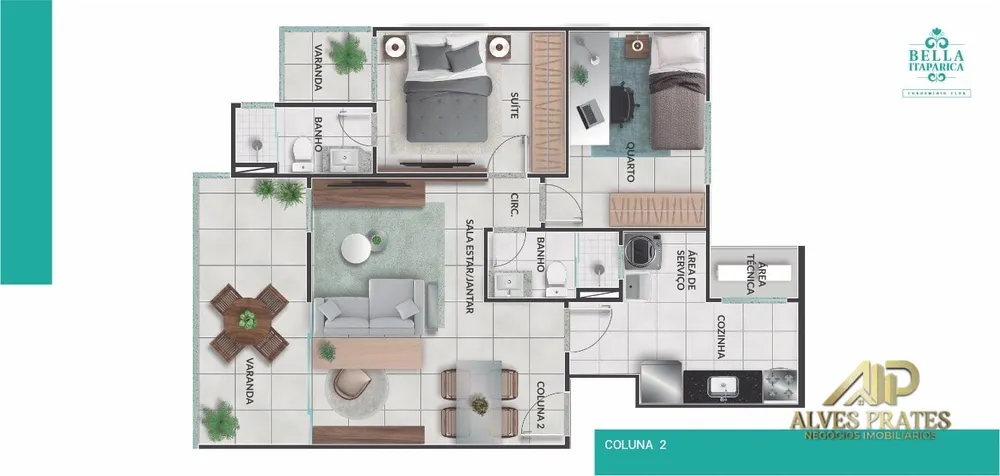 Apartamento, 2 quartos, 57 m² - Foto 13