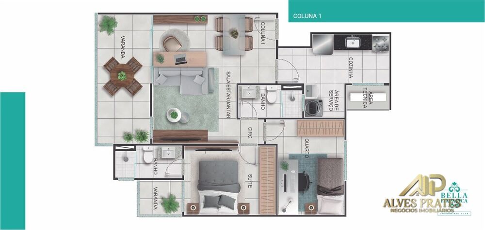 Apartamento, 2 quartos, 57 m² - Foto 6