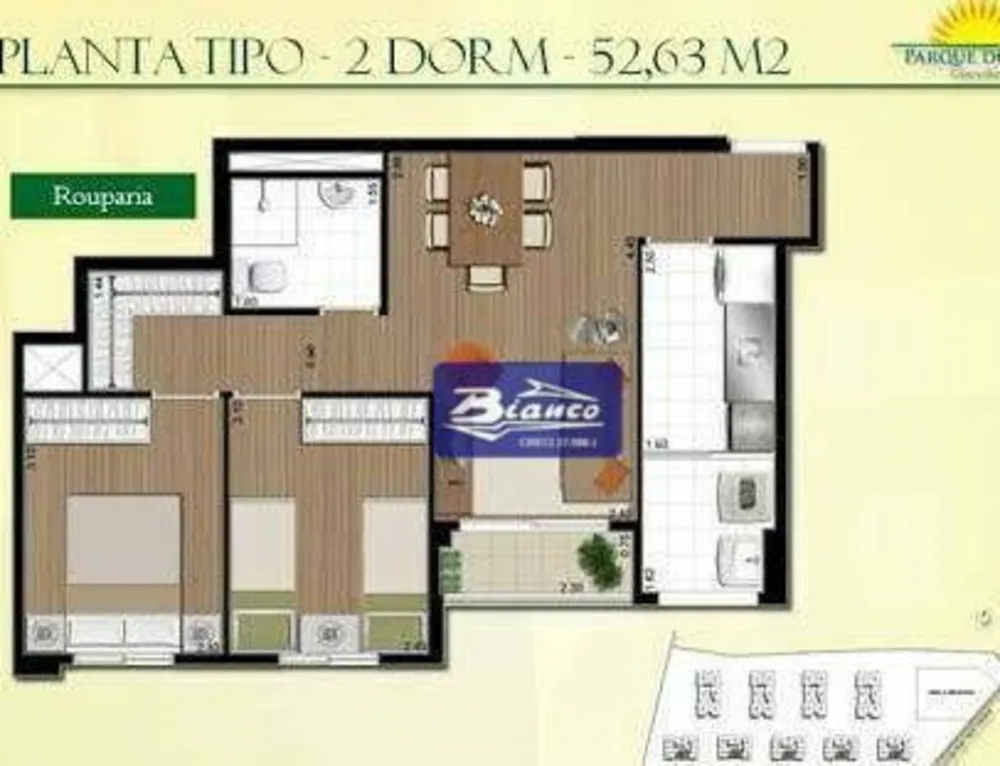 Apartamento, 2 quartos, 53 m² - Foto 1