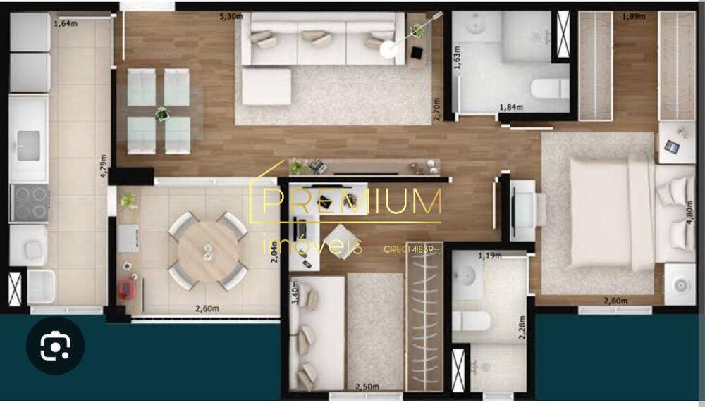 Apartamento à venda com 2 quartos, 63m² - Foto 3