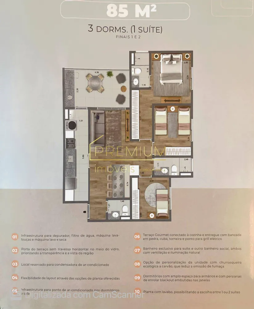 Apartamento, 3 quartos, 85 m² - Foto 9