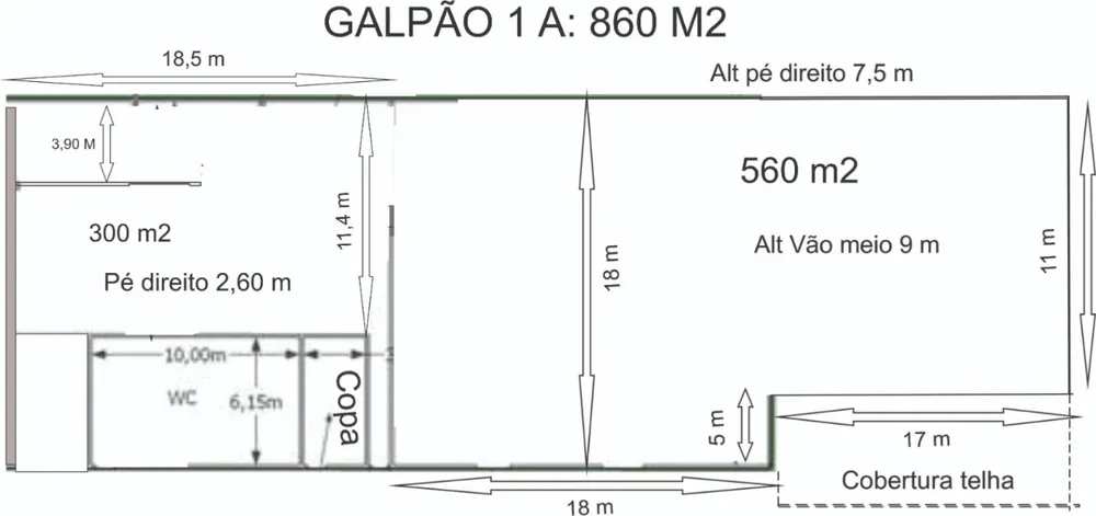 Depósito-Galpão, 560 m² - Foto 9