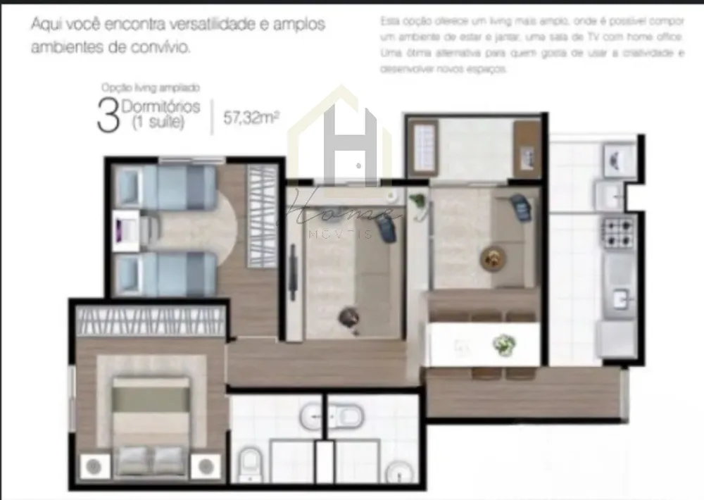 Apartamento, 3 quartos, 57 m² - Foto 17