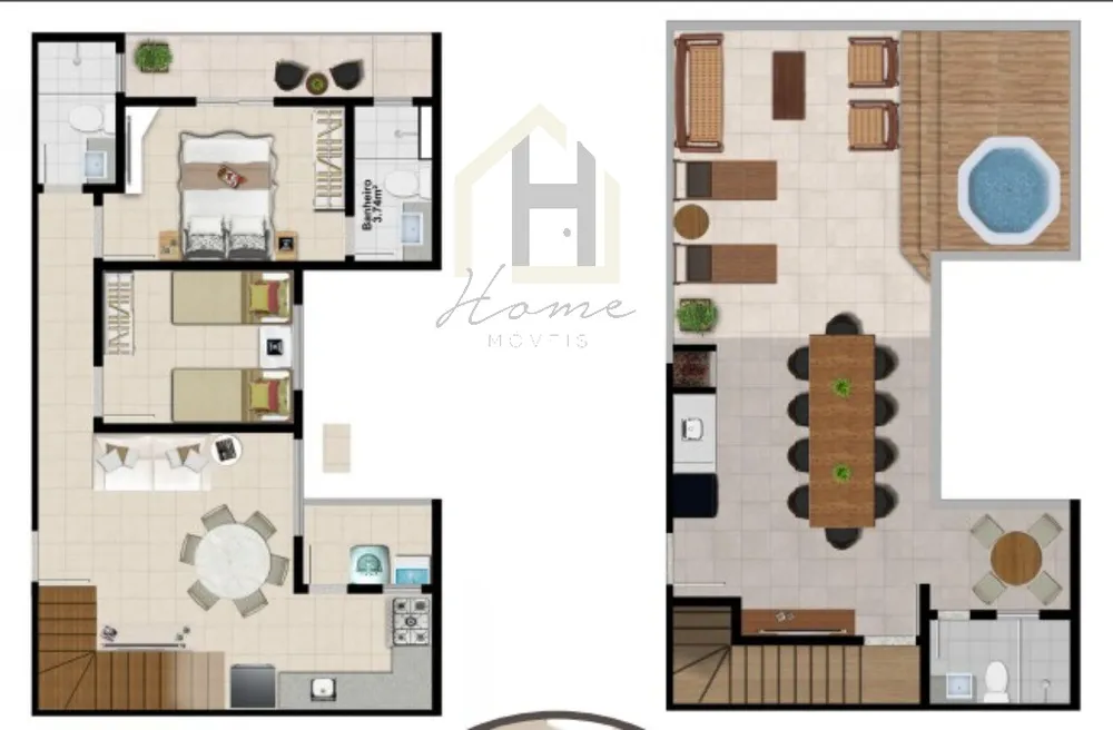 Cobertura, 2 quartos, 121 m² - Foto 8