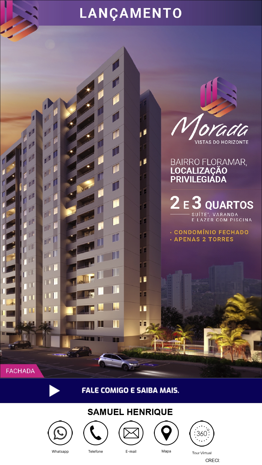 Apartamento à venda com 3 quartos, 63m² - Foto 1