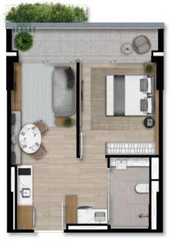 Apartamento, 1 quarto, 42 m² - Foto 3