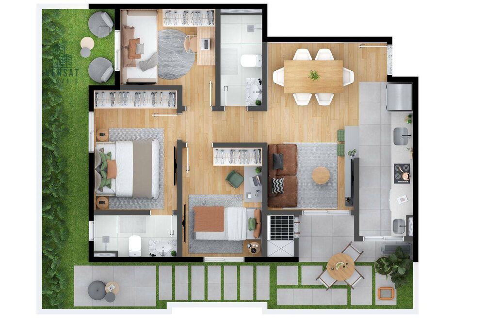 Apartamento à venda com 3 quartos, 62m² - Foto 4