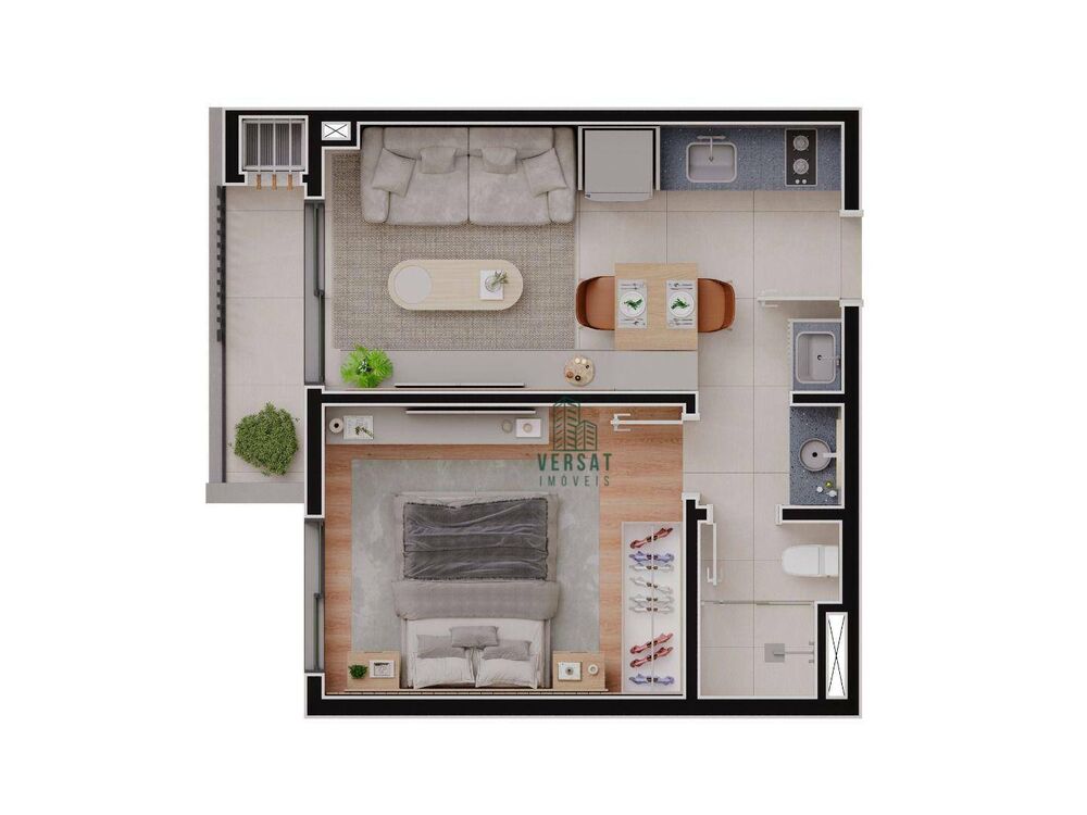 Apartamento, 1 quarto, 34 m² - Foto 3