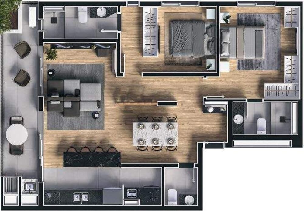Apartamento à venda com 2 quartos, 66m² - Foto 4