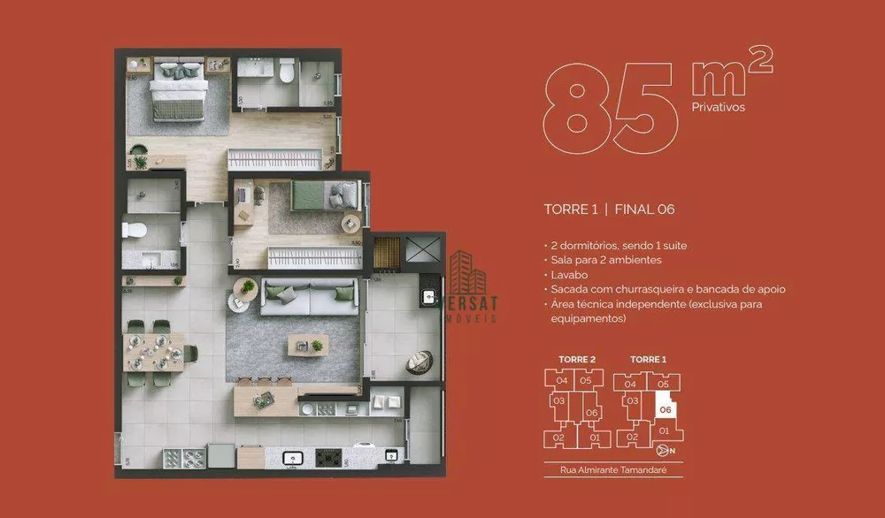 Apartamento, 2 quartos, 85 m² - Foto 3