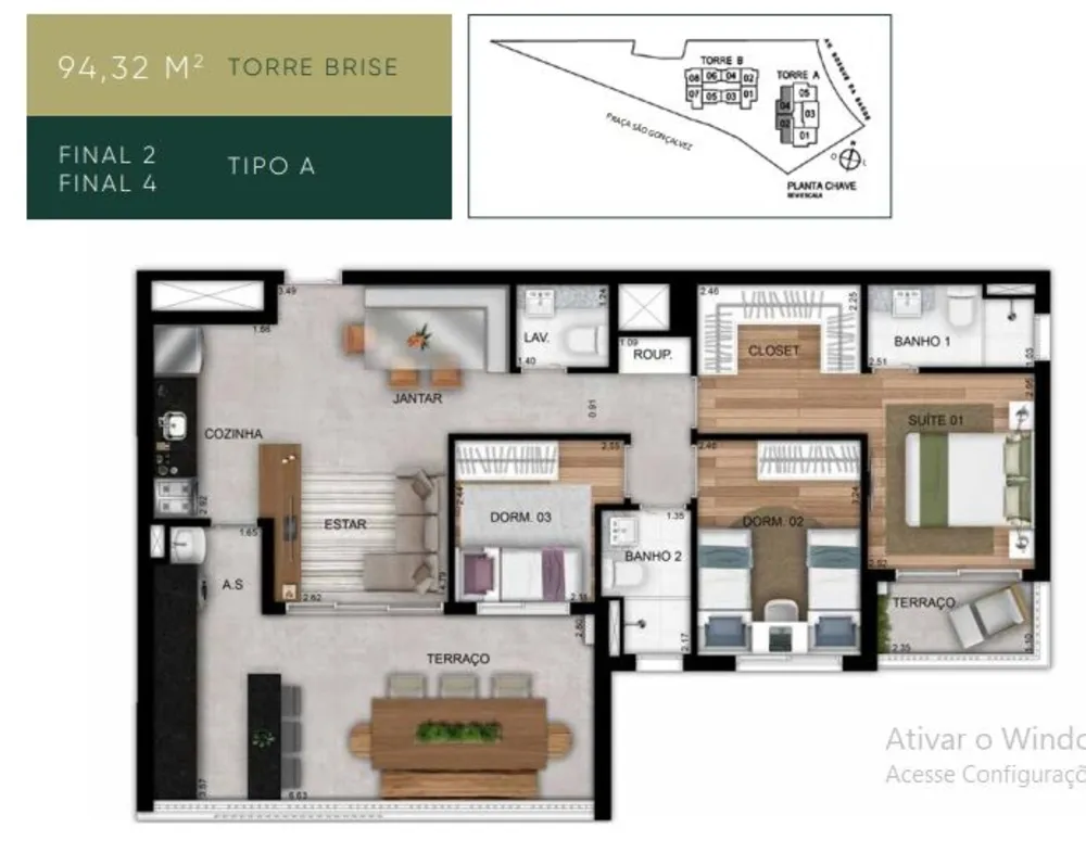 Apartamento, 2 quartos, 56 m² - Foto 4