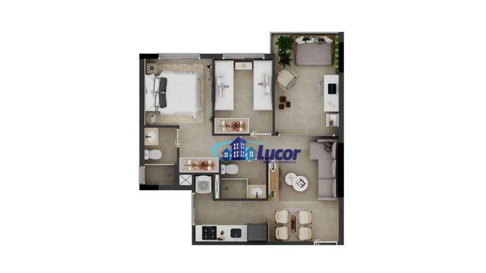Apartamento, 2 quartos, 49 m² - Foto 1