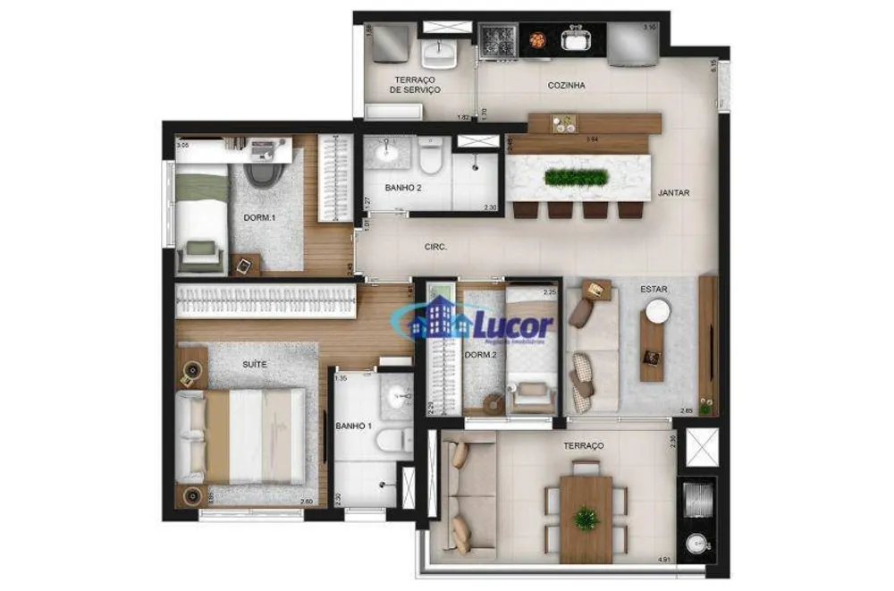 Apartamento, 3 quartos, 81 m² - Foto 3