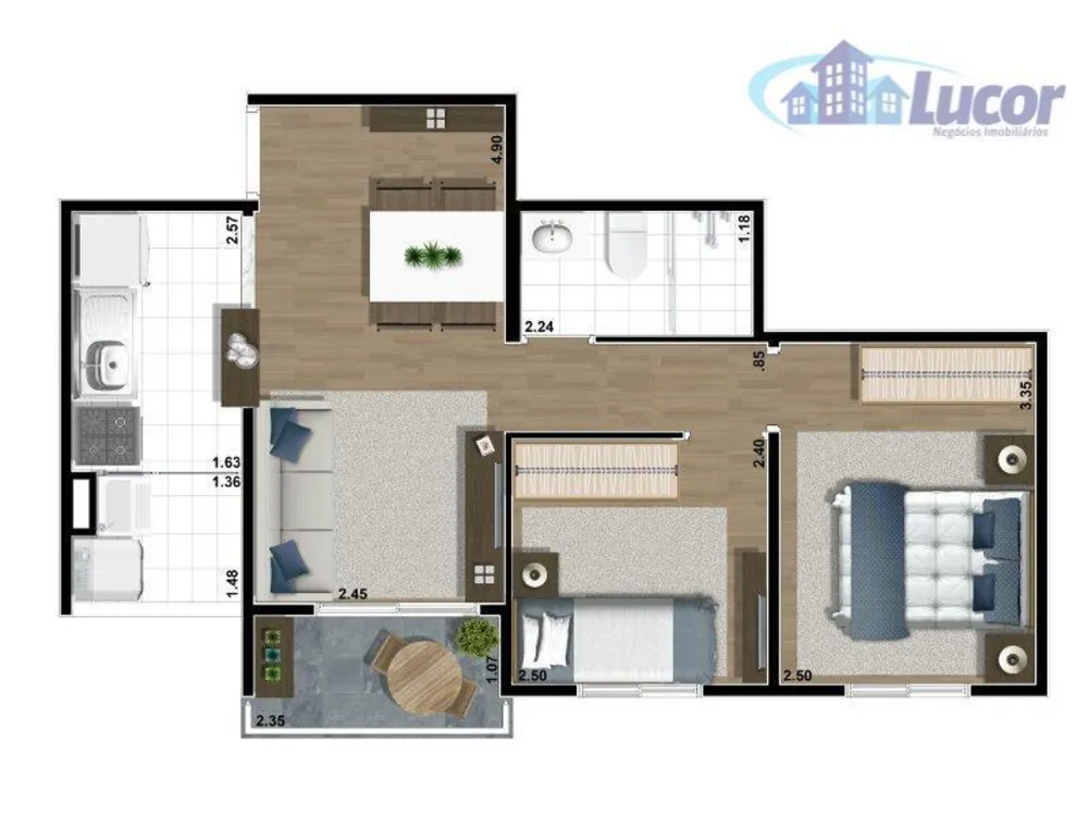 Apartamento, 2 quartos, 47 m² - Foto 4