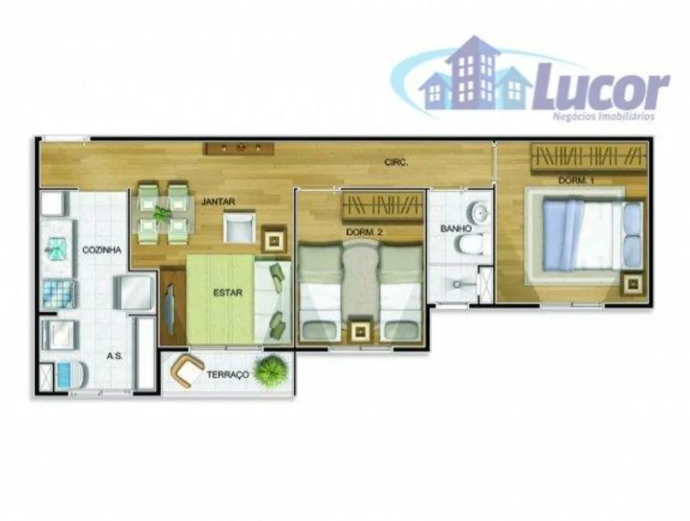 Apartamento, 2 quartos, 52 m² - Foto 2