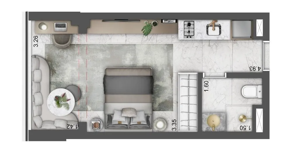 Kitnet-Studio, 28 m² - Foto 2
