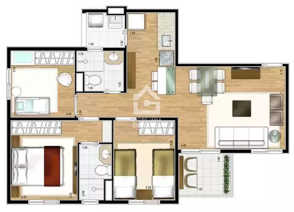 Apartamento, 3 quartos, 62 m² - Foto 12