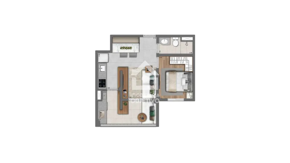 Apartamento, 1 quarto, 38 m² - Foto 8