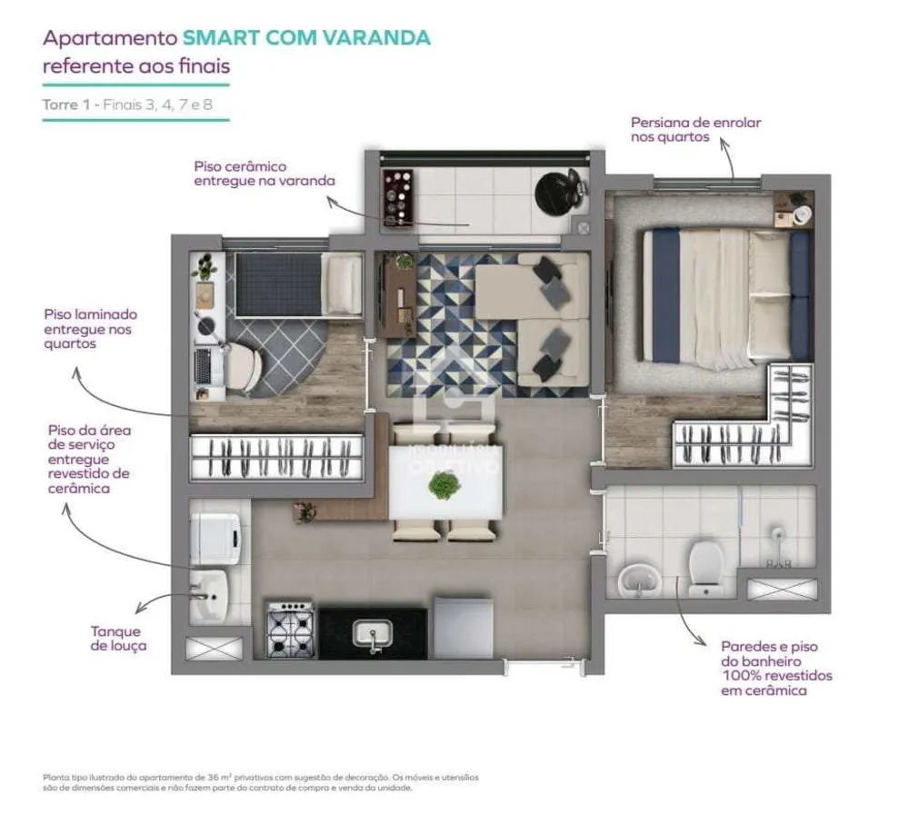 Apartamento, 2 quartos, 36 m² - Foto 1