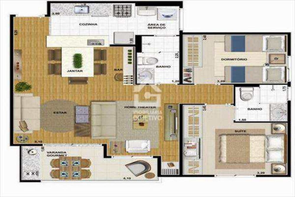 Apartamento, 2 quartos, 70 m² - Foto 4