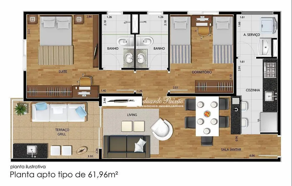 Apartamento, 2 quartos, 65 m² - Foto 14