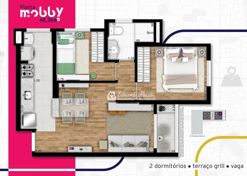 Apartamento, 2 quartos, 48 m² - Foto 24