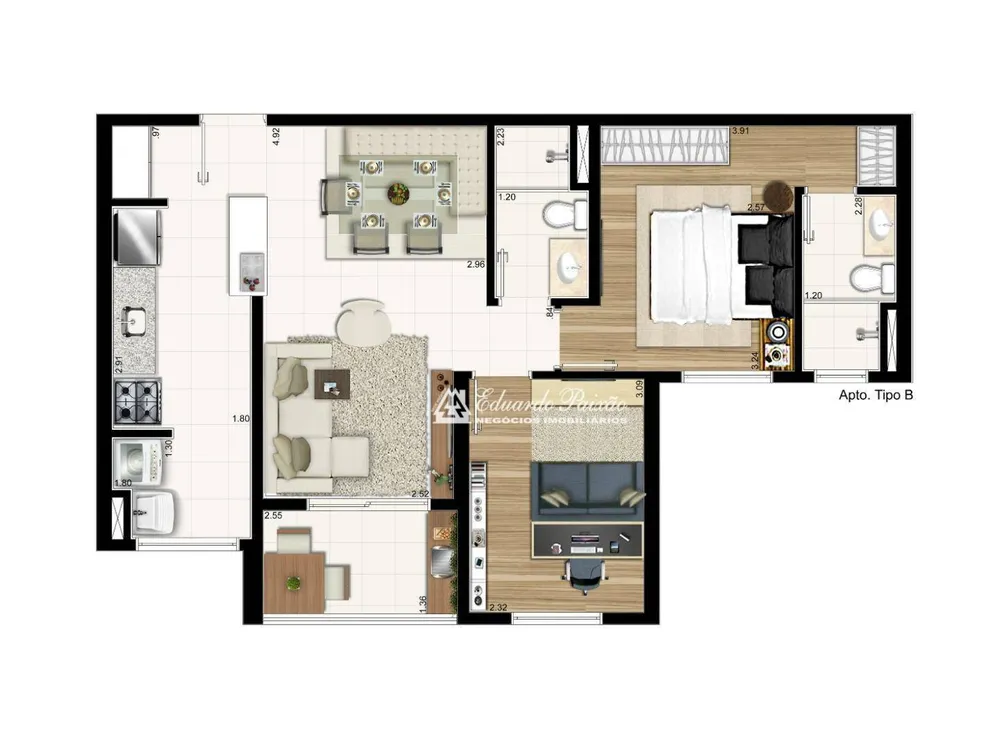 Apartamento, 2 quartos, 58 m² - Foto 12