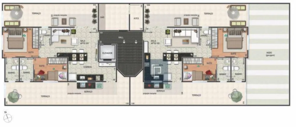 Apartamento, 2 quartos, 54 m² - Foto 2