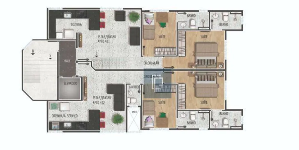 Apartamento, 2 quartos, 54 m² - Foto 4