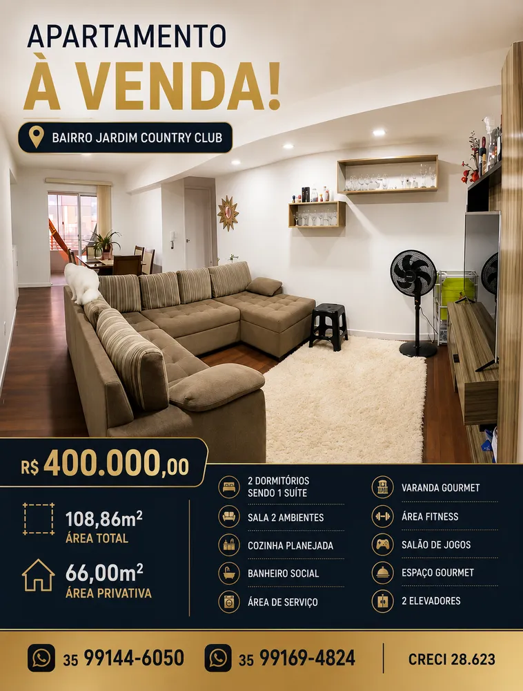 Apartamento, 2 quartos, 66 m² - Foto 1