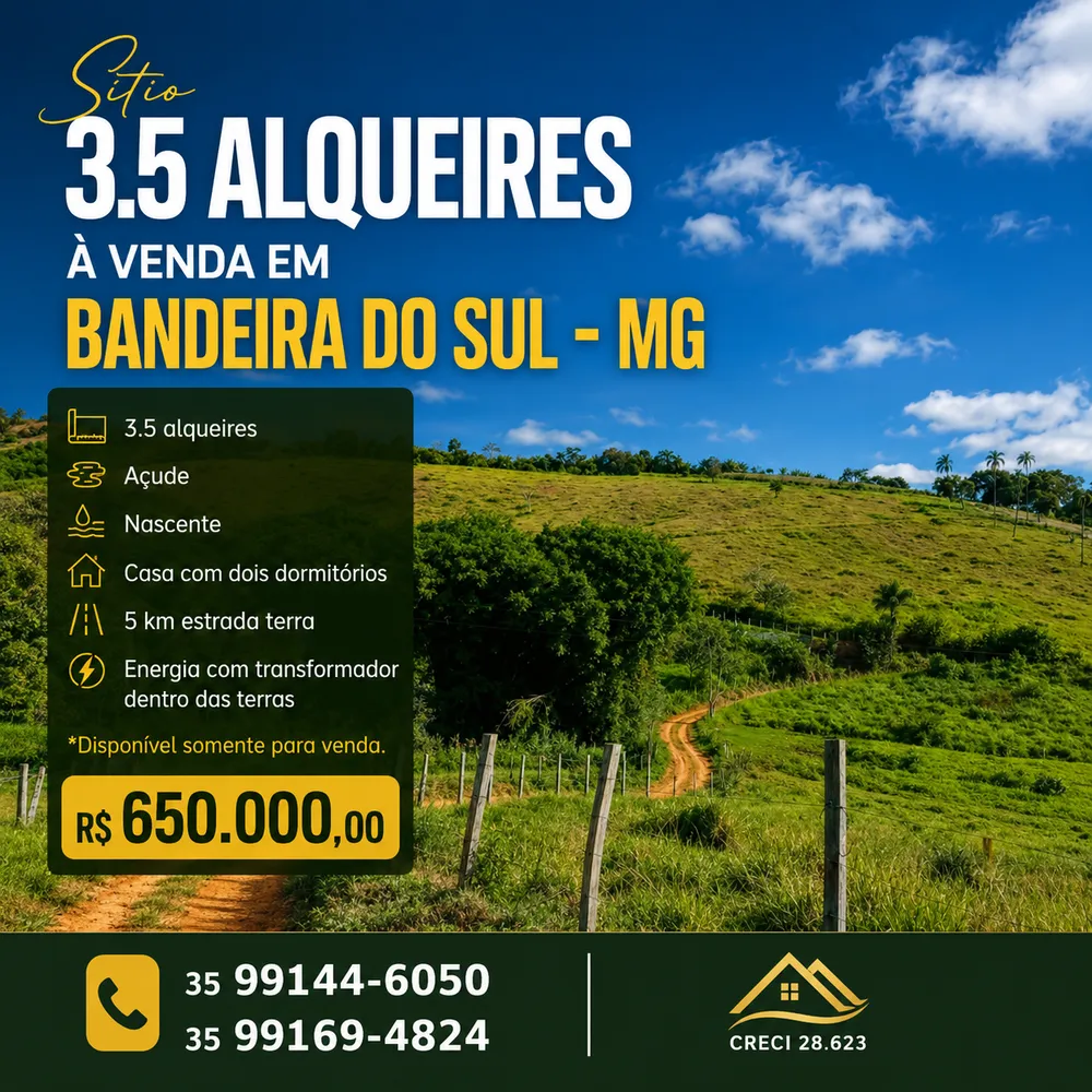 Sítio, 2 quartos, 8 hectares - Foto 1
