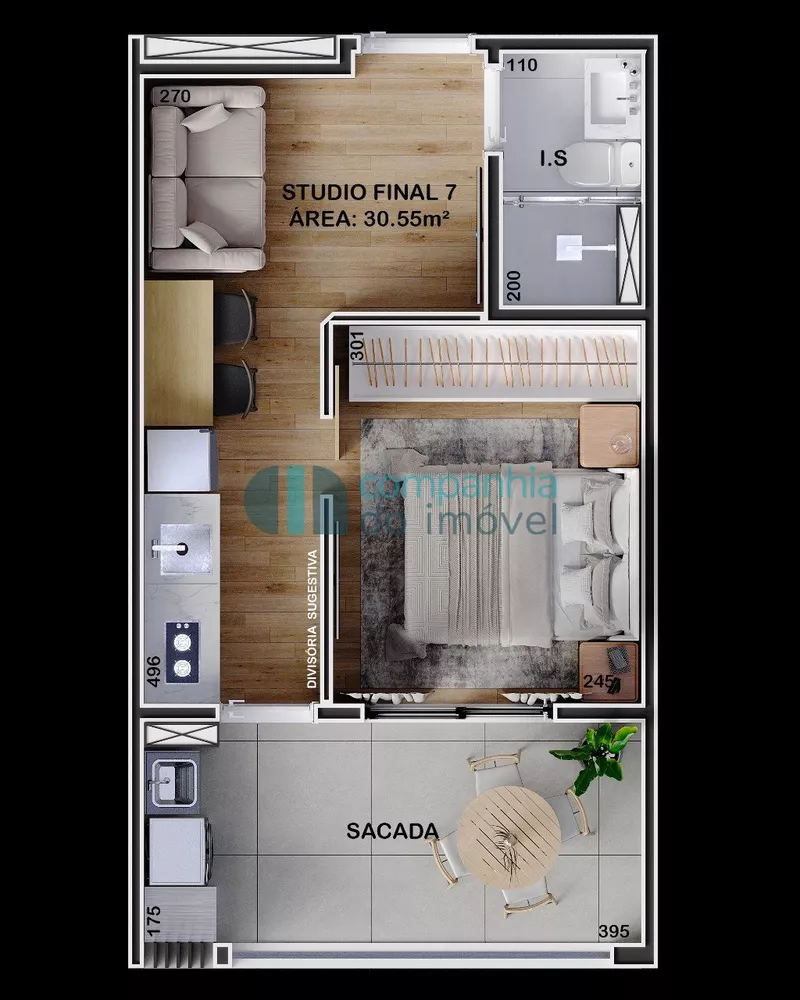 Apartamento à venda com 1 quarto, 28m² - Foto 5