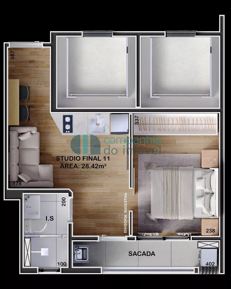 Apartamento à venda com 1 quarto, 28m² - Foto 7