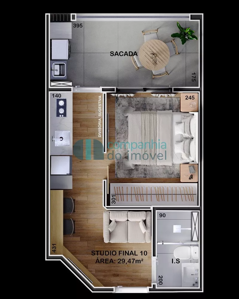 Apartamento à venda com 1 quarto, 28m² - Foto 6