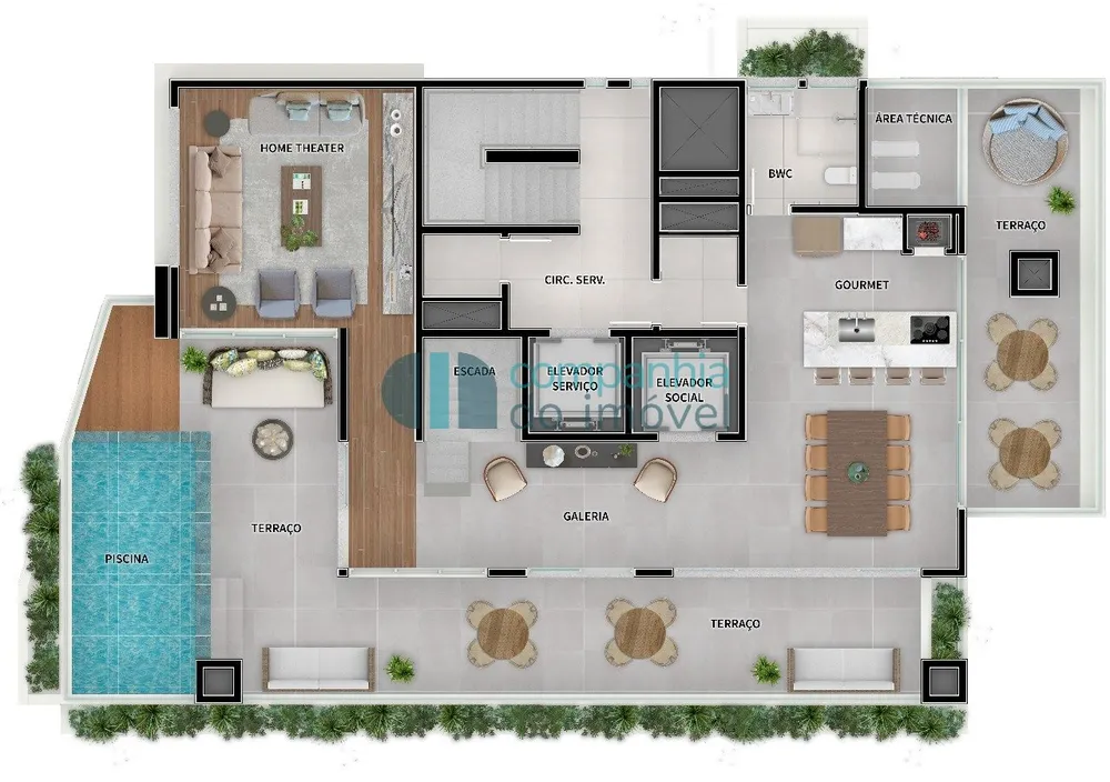 Cobertura, 4 quartos, 312 m² - Foto 5