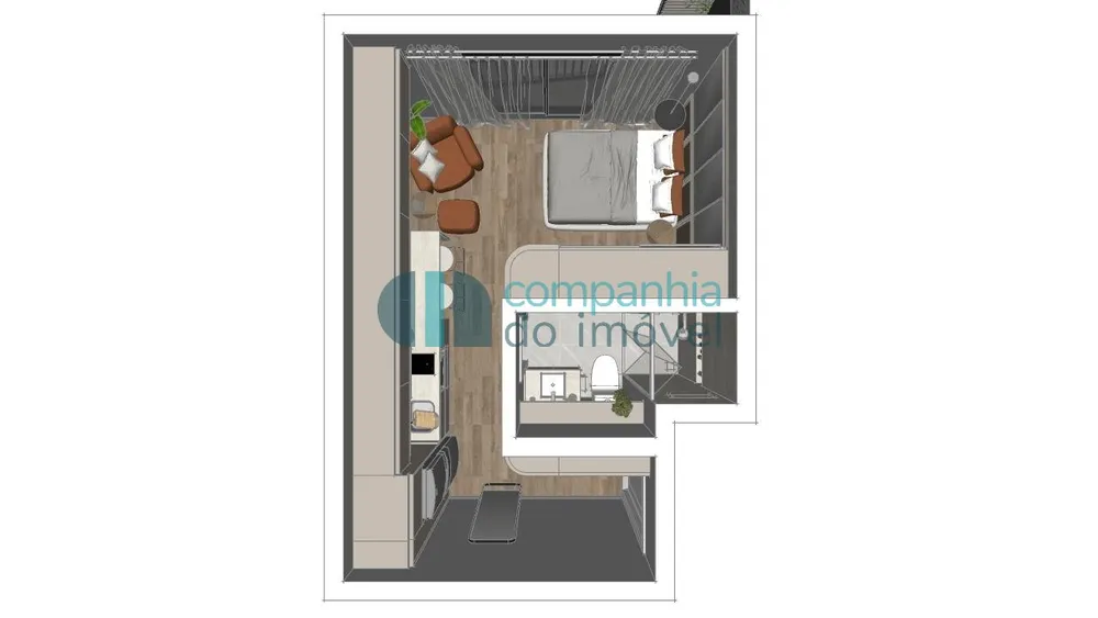 Apartamento, 1 quarto, 29 m² - Foto 4