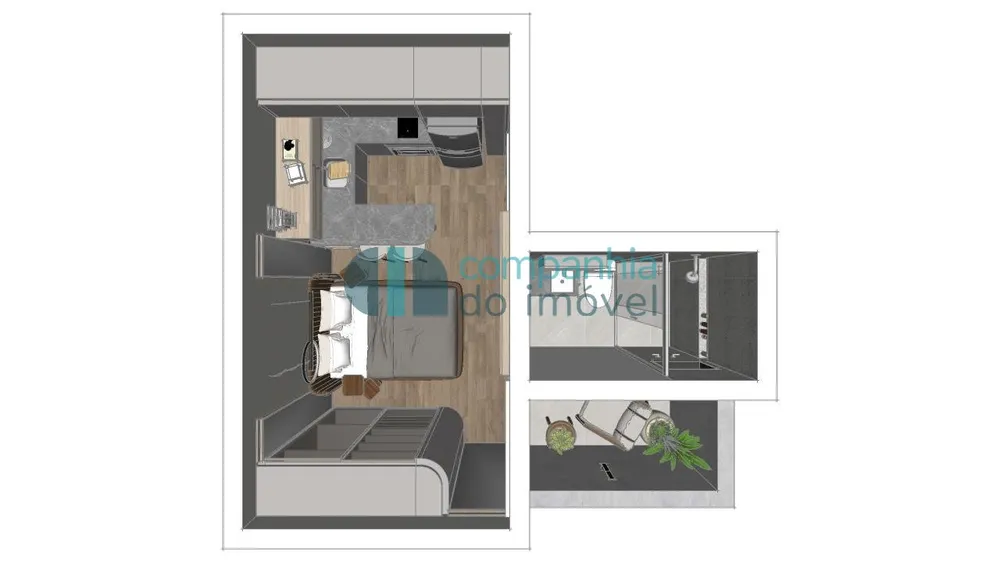 Apartamento, 1 quarto, 16 m² - Foto 1