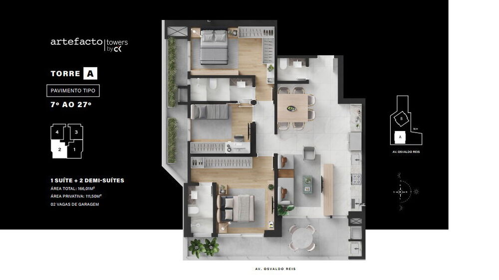 Apartamento, 3 quartos, 113 m² - Foto 2