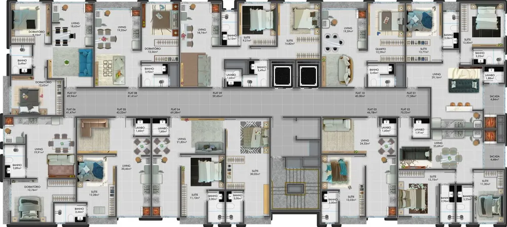 Apartamento, 1 quarto, 43 m² - Foto 12