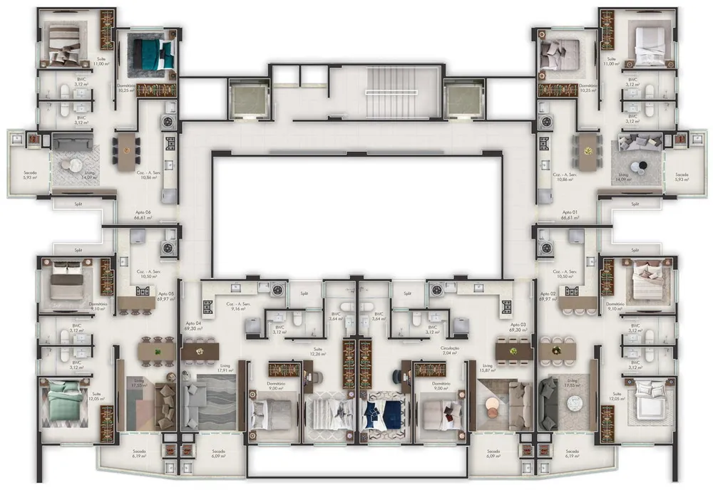 Apartamento, 2 quartos, 69 m² - Foto 7