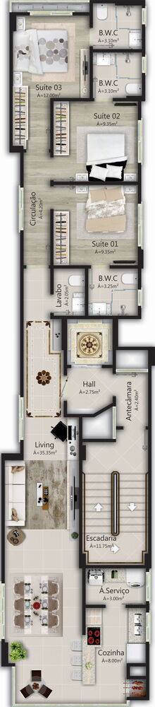 Apartamento, 3 quartos, 110 m² - Foto 7