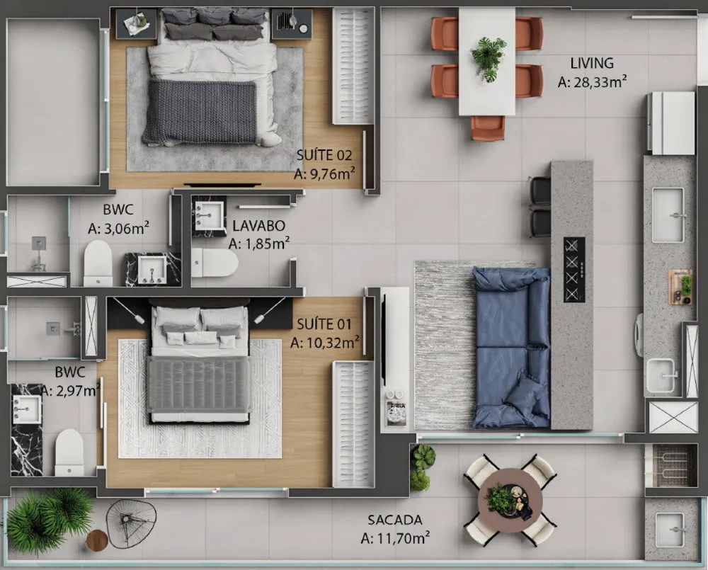 Apartamento, 2 quartos, 82 m² - Foto 18