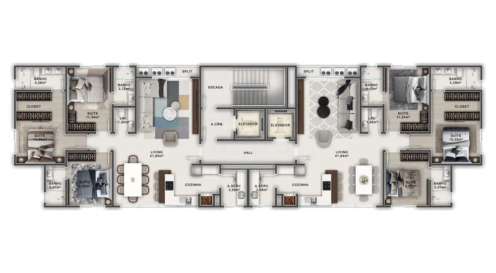 Apartamento, 3 quartos, 110 m² - Foto 1