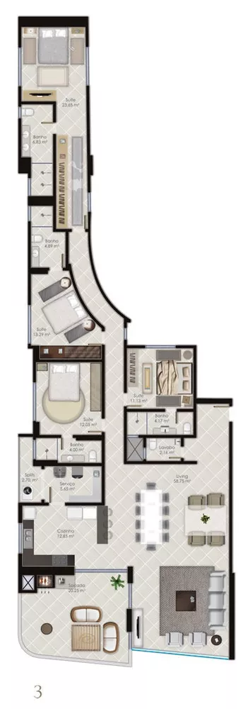 Apartamento, 4 quartos, 222 m² - Foto 9