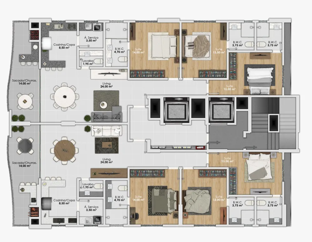 Apartamento, 3 quartos, 127 m² - Foto 9