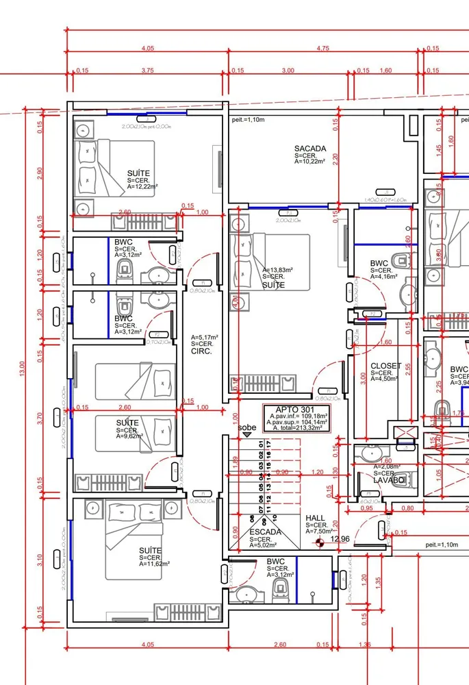 Cobertura, 4 quartos, 238 m² - Foto 2