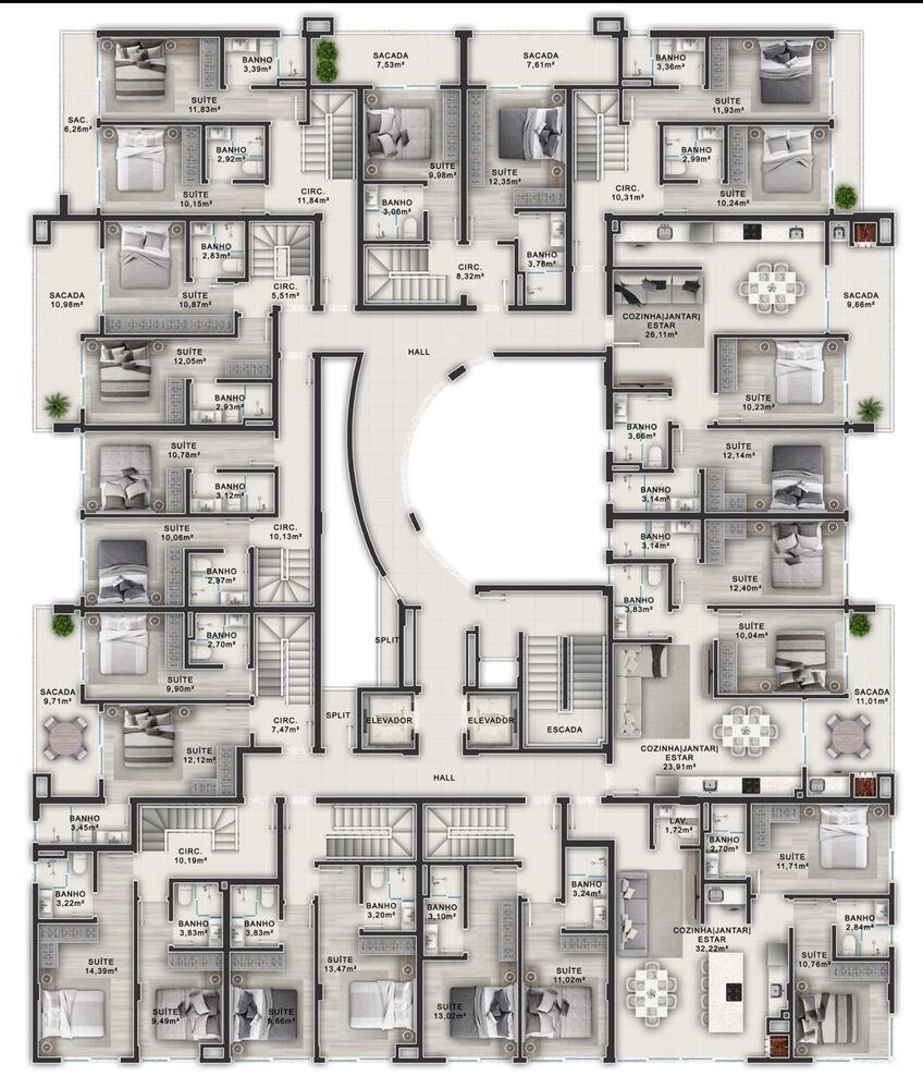 Apartamento, 2 quartos, 77 m² - Foto 11