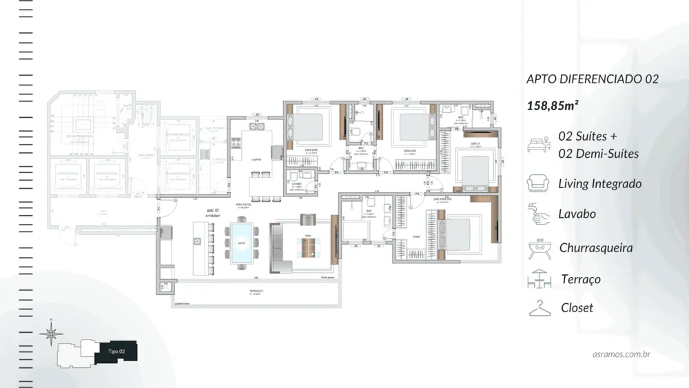Apartamento, 4 quartos, 158 m² - Foto 10