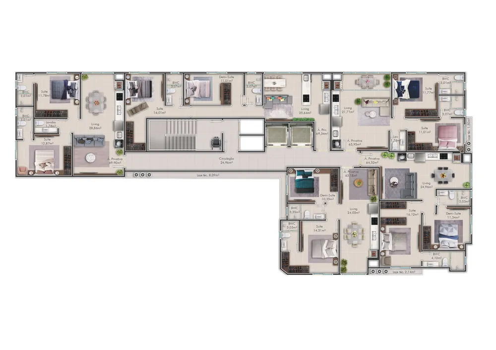Apartamento, 2 quartos, 67 m² - Foto 3